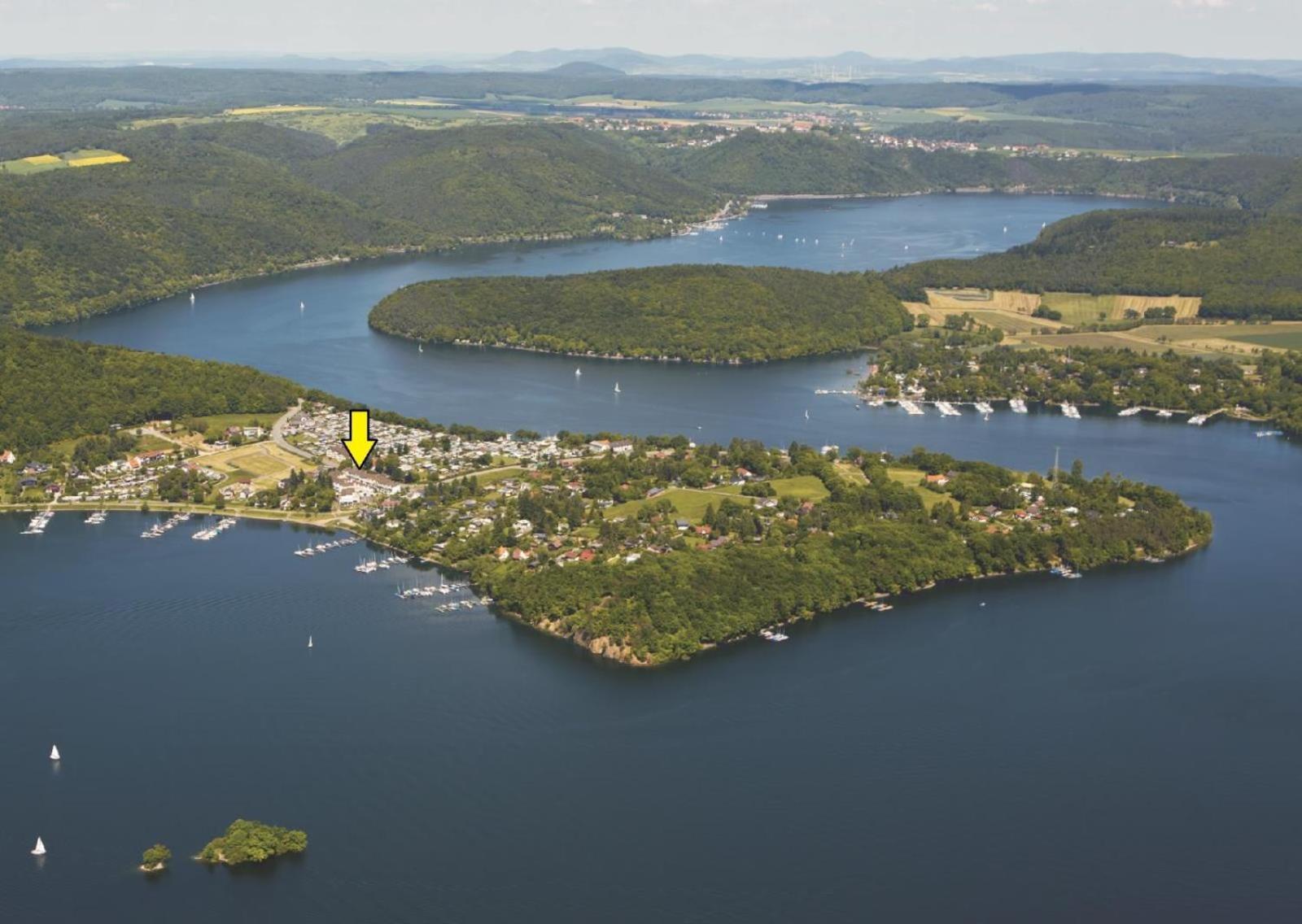 Seeblick Geniessen In Schoener Fewo Am Edersee Scheid  Extérieur photo
