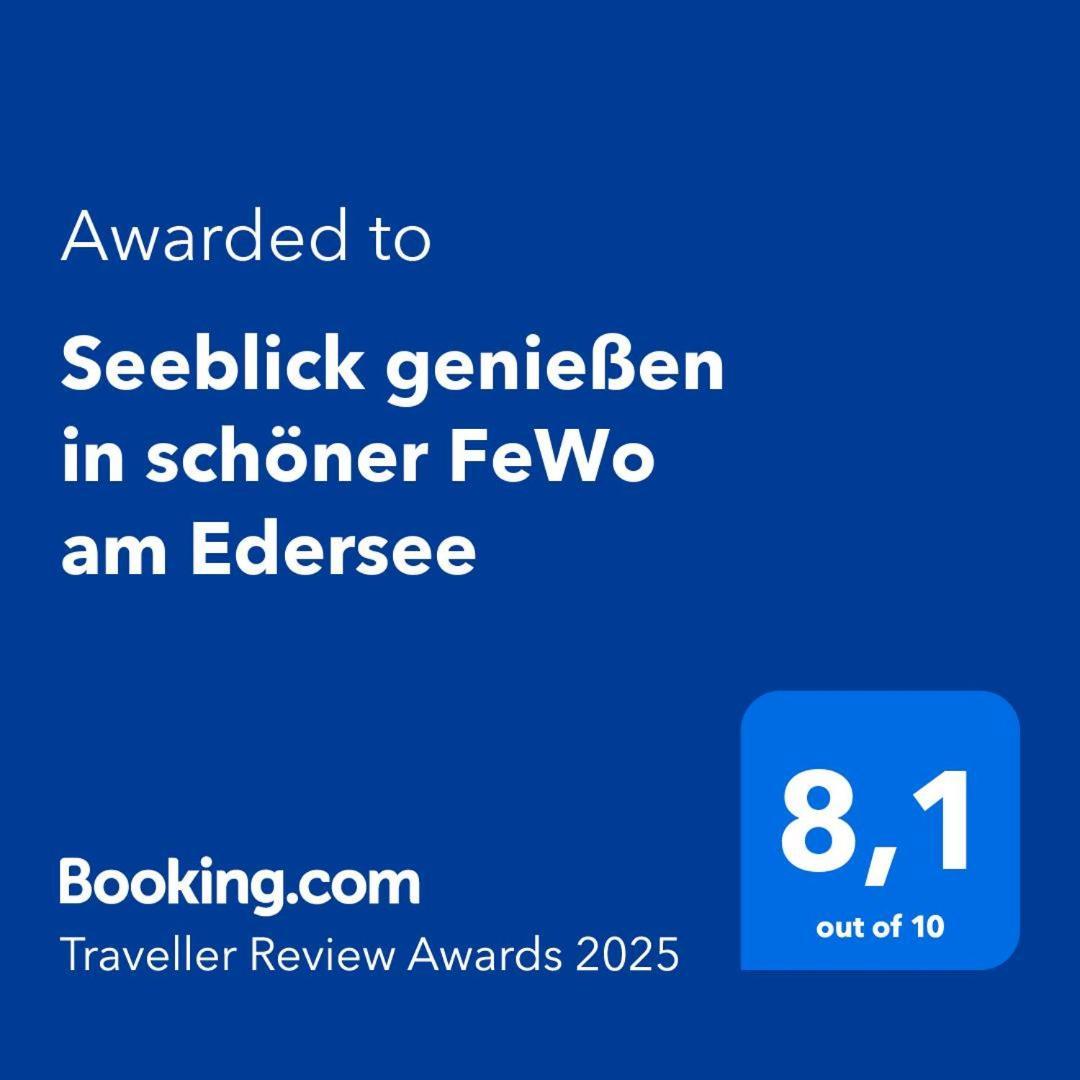 Seeblick Geniessen In Schoener Fewo Am Edersee Scheid  Extérieur photo